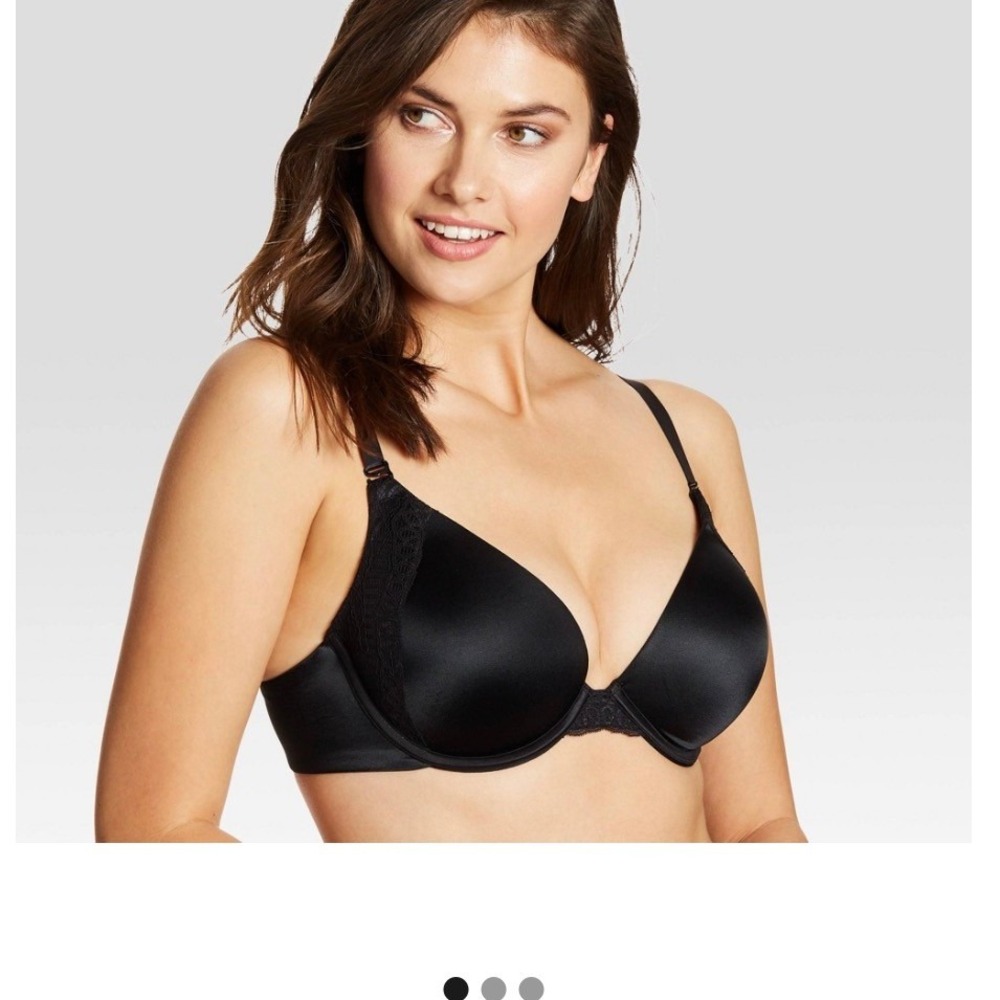 Maidenform Natural Boost Add-a-Size Shaping Underwire Bra 9428 Black 34D